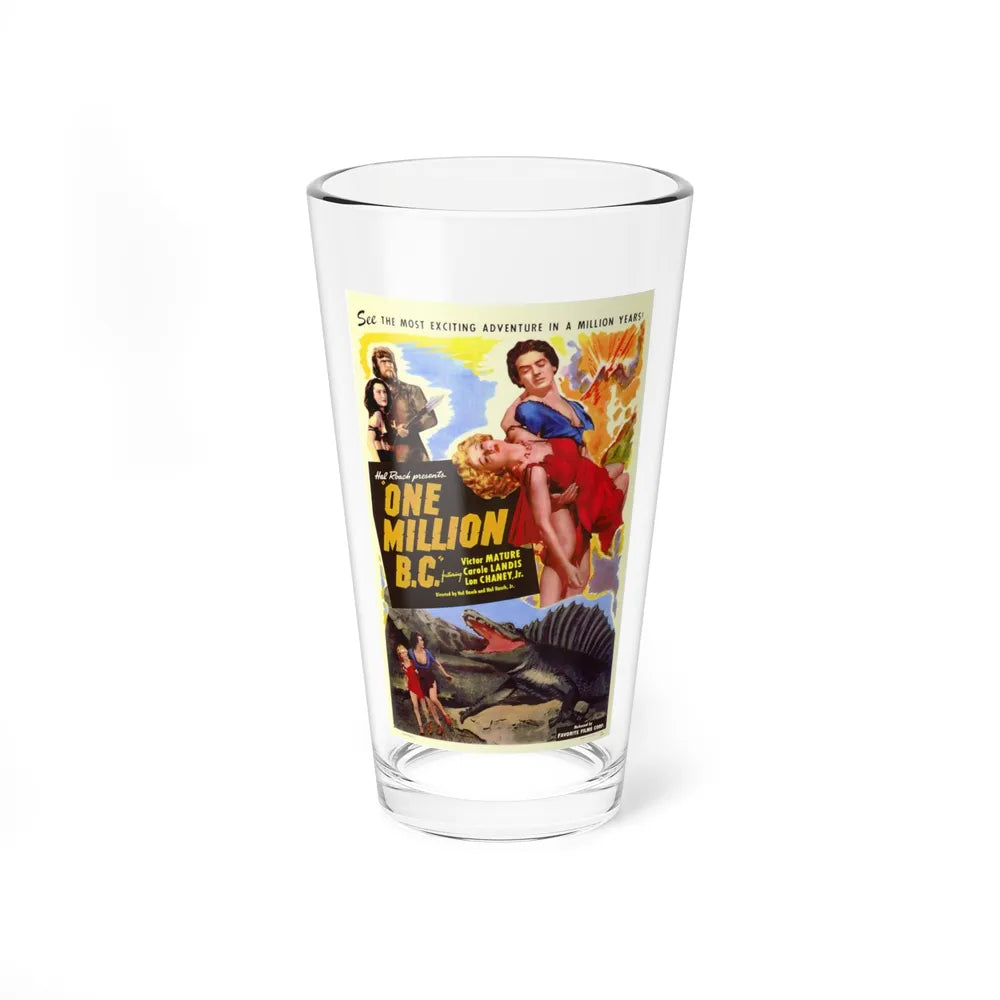 ONE MILLION B.C. 1940 Movie Poster - Pint Glass 16oz-16oz-Go Mug Yourself