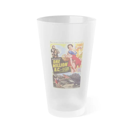 ONE MILLION B.C. 1940 Movie Poster - Frosted Pint Glass 16oz 16oz Frosted - Go Mug Yourself