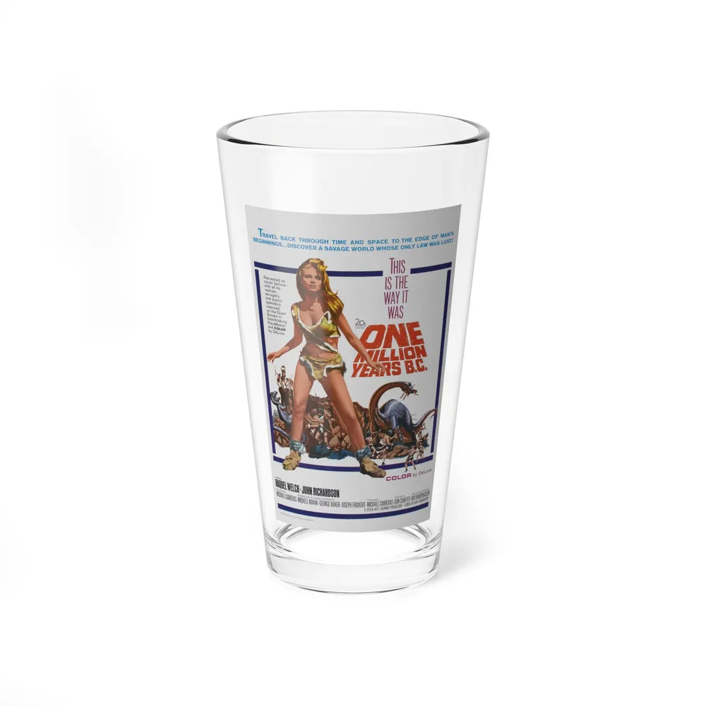 ONE MILLION YEARS B.C 1986 Movie Poster - Pint Glass 16oz-16oz-Go Mug Yourself