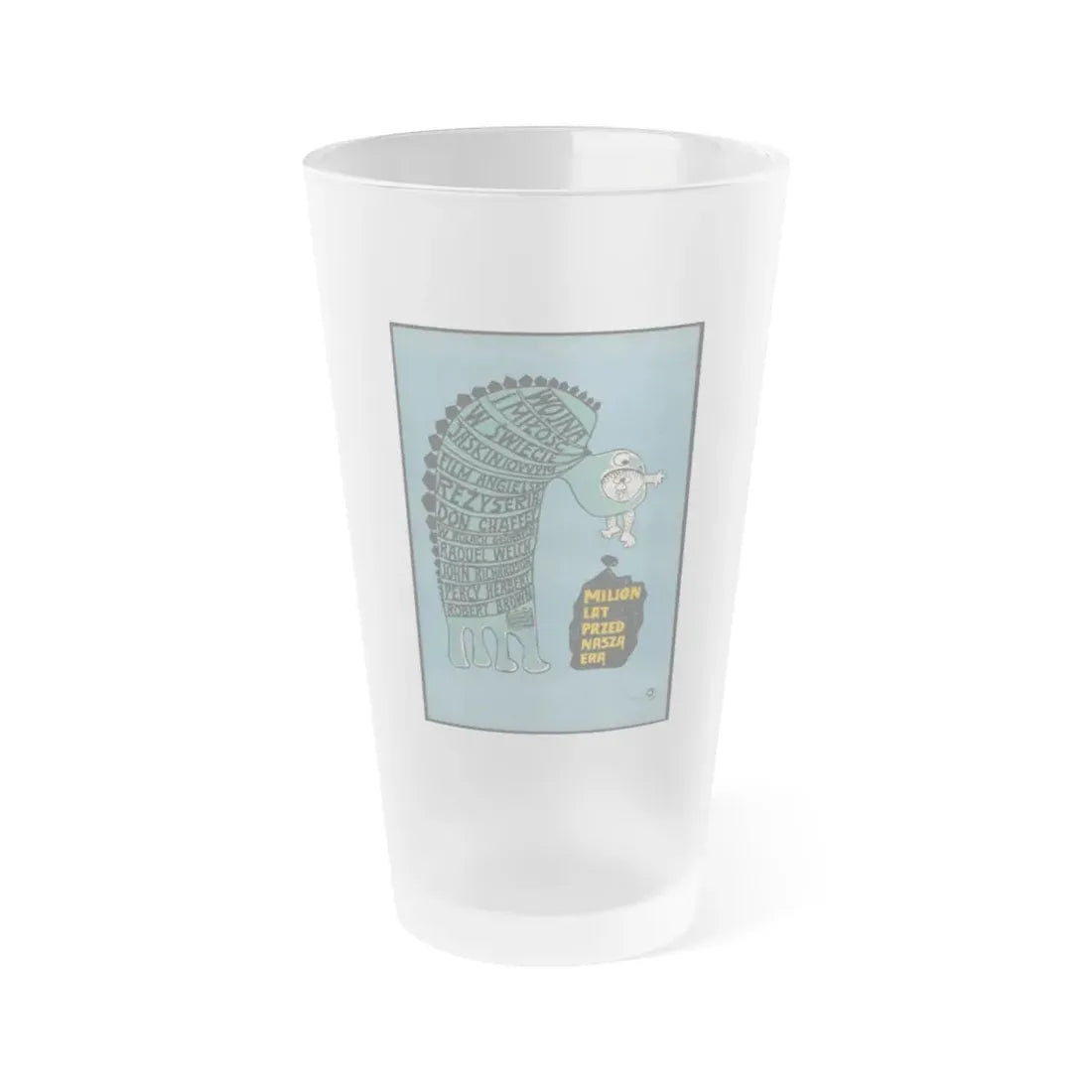 ONE MILLION YEARS B.C (POLISH) 1986 Movie Poster - Frosted Pint Glass 16oz 16oz Frosted - Go Mug Yourself