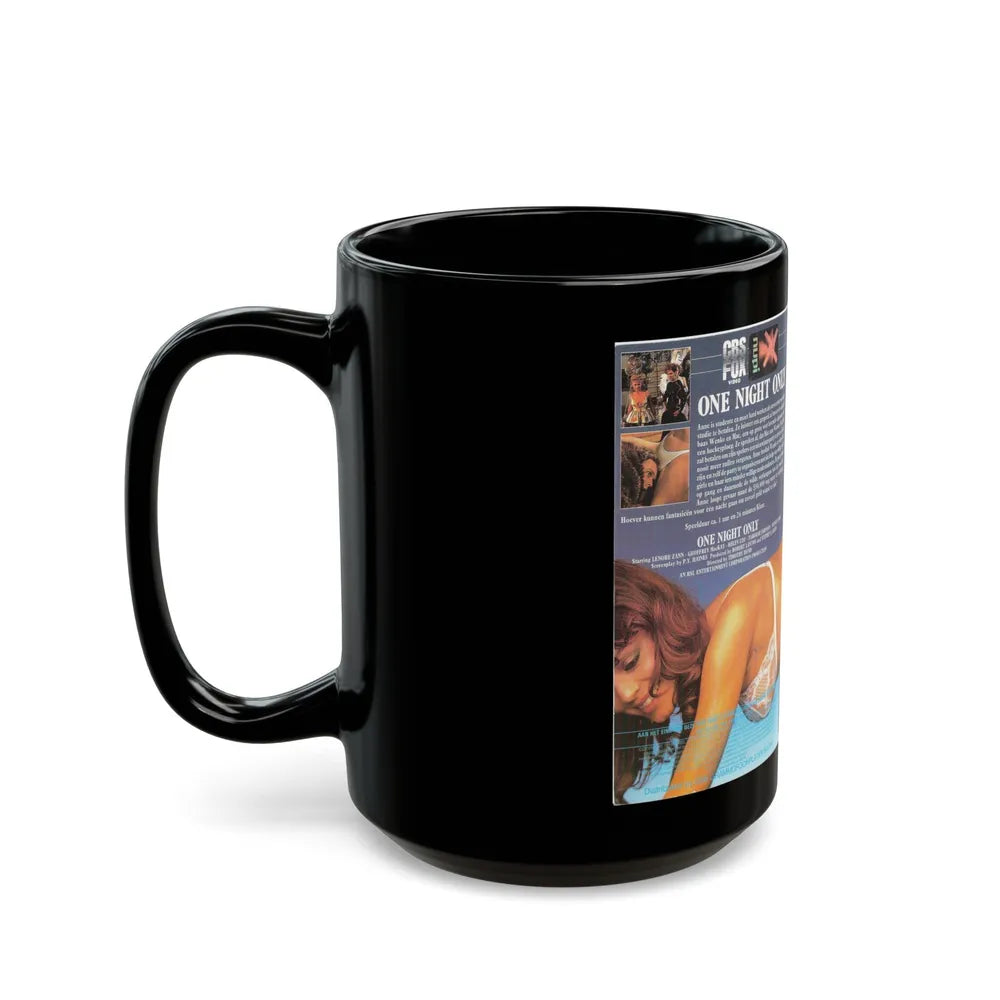 ONE NIGHT ONLY (VHS COVER) - Black Coffee Mug-Go Mug Yourself