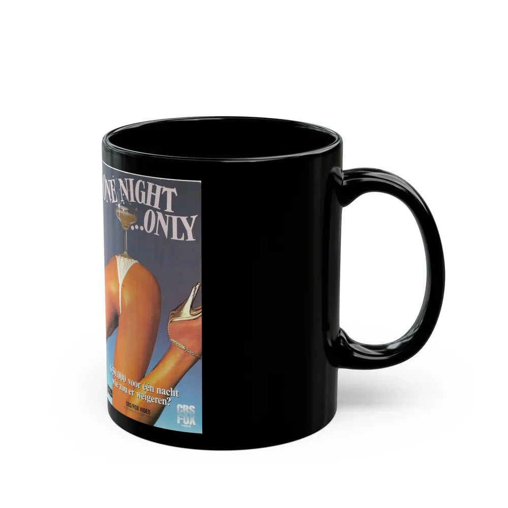 ONE NIGHT ONLY (VHS COVER) - Black Coffee Mug-Go Mug Yourself