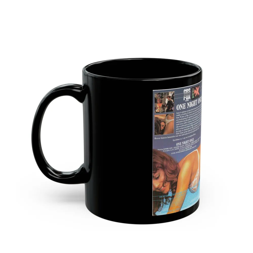 ONE NIGHT ONLY (VHS COVER) - Black Coffee Mug-Go Mug Yourself