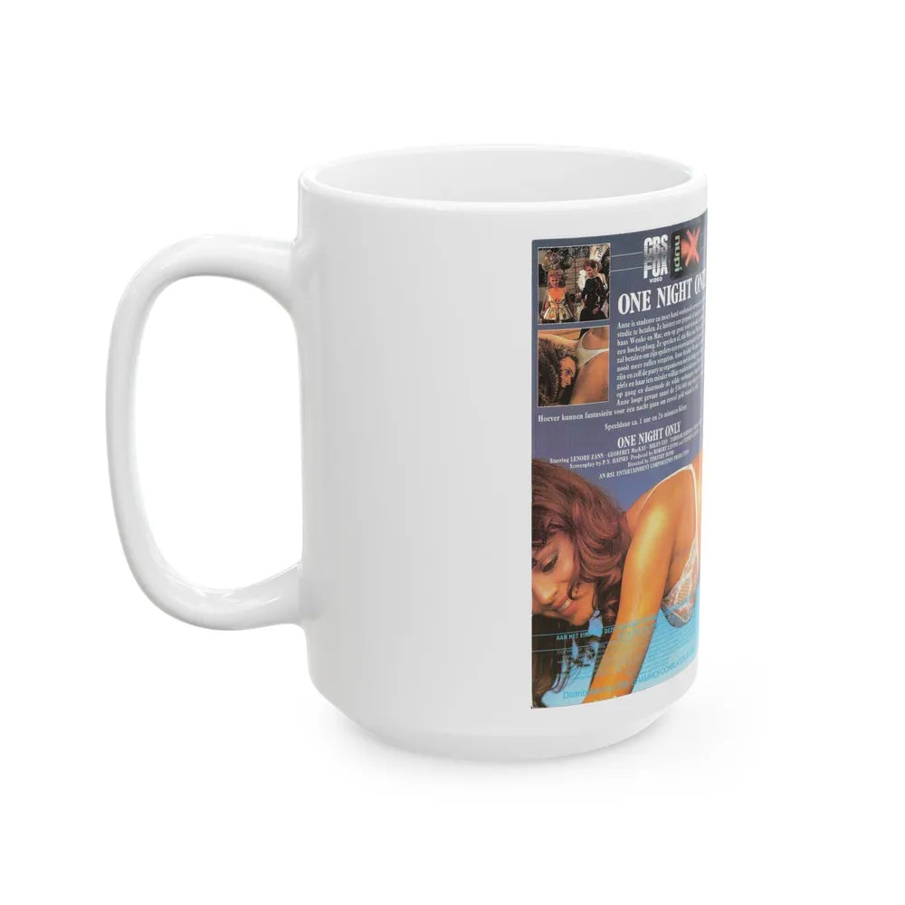 ONE NIGHT ONLY (VHS COVER) - White Coffee Mug-Go Mug Yourself