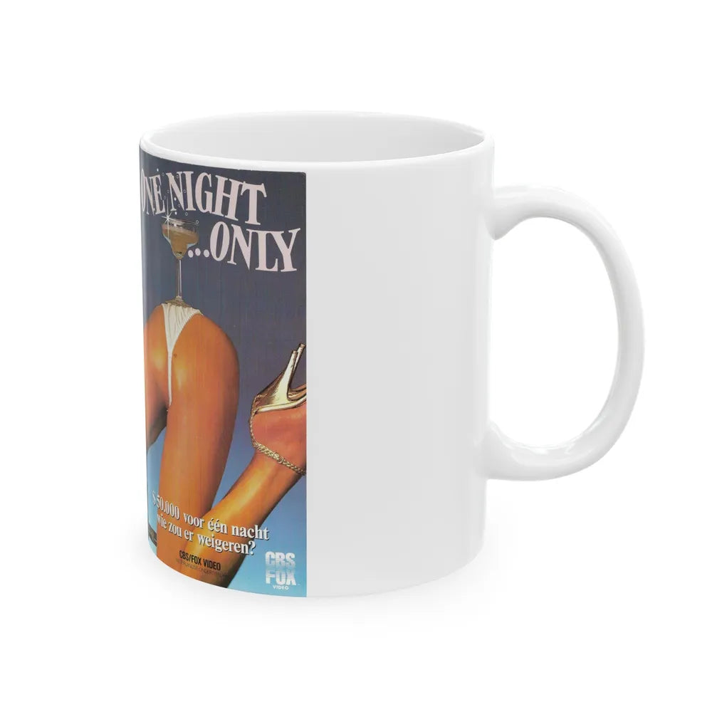 ONE NIGHT ONLY (VHS COVER) - White Coffee Mug-Go Mug Yourself