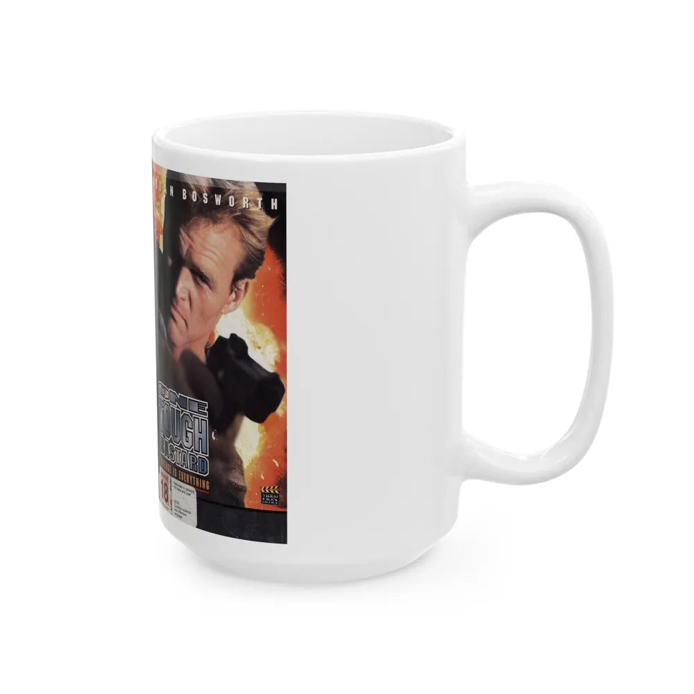 ONE TOUGH BASTARD (VHS COVER) - White Coffee Mug-Go Mug Yourself