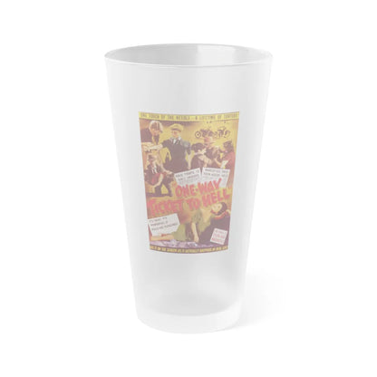 ONE WAY TICKET TO HELL 1955 Movie Poster - Frosted Pint Glass 16oz-16oz-Frosted-Go Mug Yourself