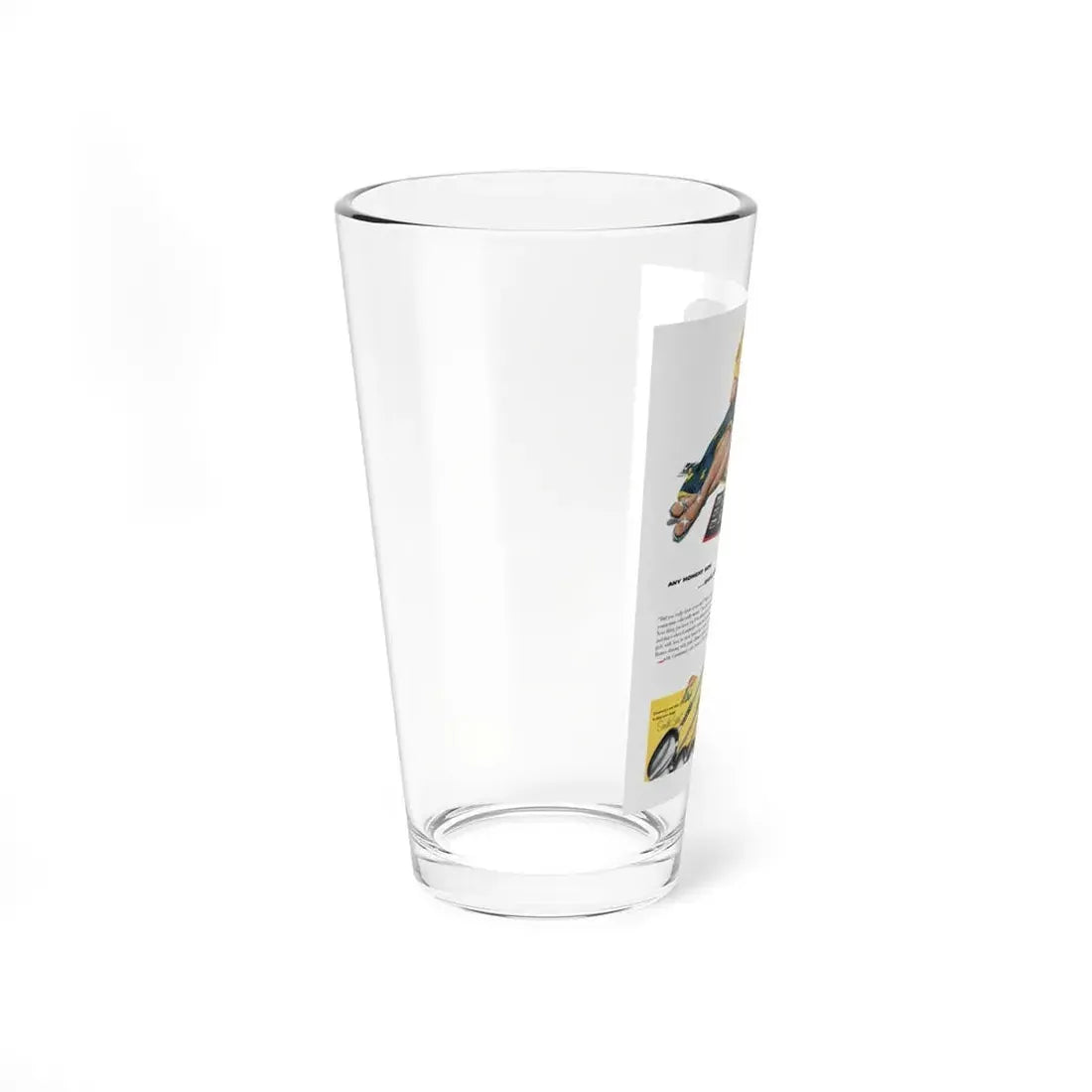 Oneida Community Plate, Redbook, November 1954 (Magazine Illustration) Pint Glass 16oz - Go Mug Yourself