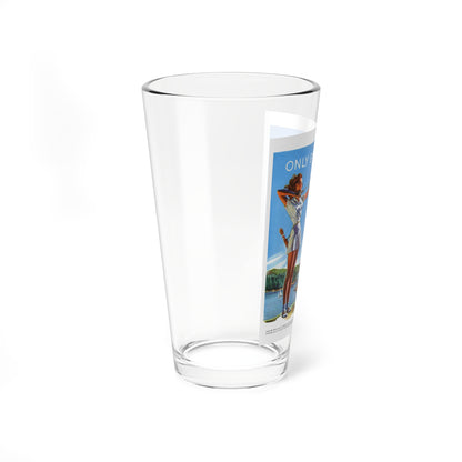 Only By Highway (1), Greyhound advertisement, 1946 (Magazine Illustration) Pint Glass 16oz-Go Mug Yourself