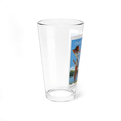 Only By Highway (1), Greyhound advertisement, 1946 (Magazine Illustration) Pint Glass 16oz - Go Mug Yourself