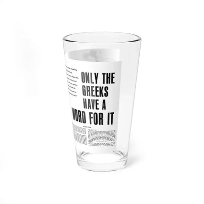Only The Greeks Have A Word For It, True Men Stories, Deember 1971 (Magazine Illustration) Pint Glass 16oz - Go Mug Yourself