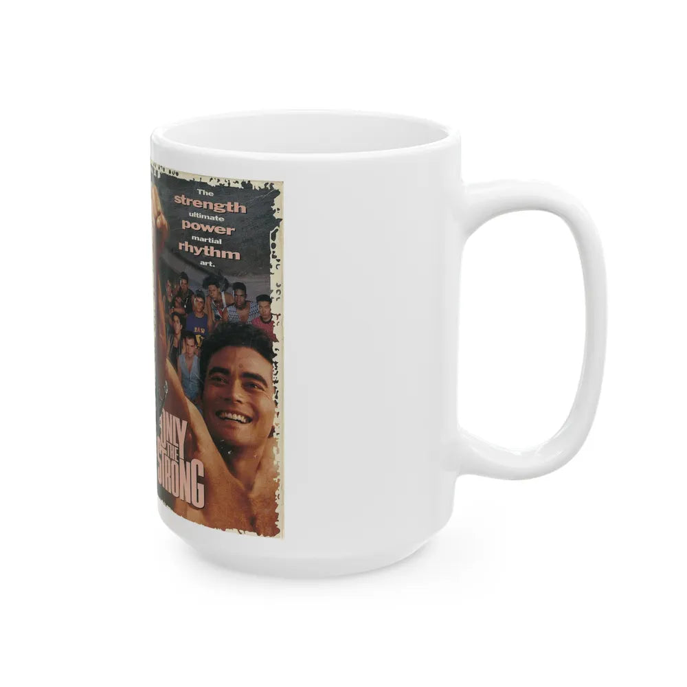 ONLY THE STRONG (VHS COVER) - White Coffee Mug-Go Mug Yourself