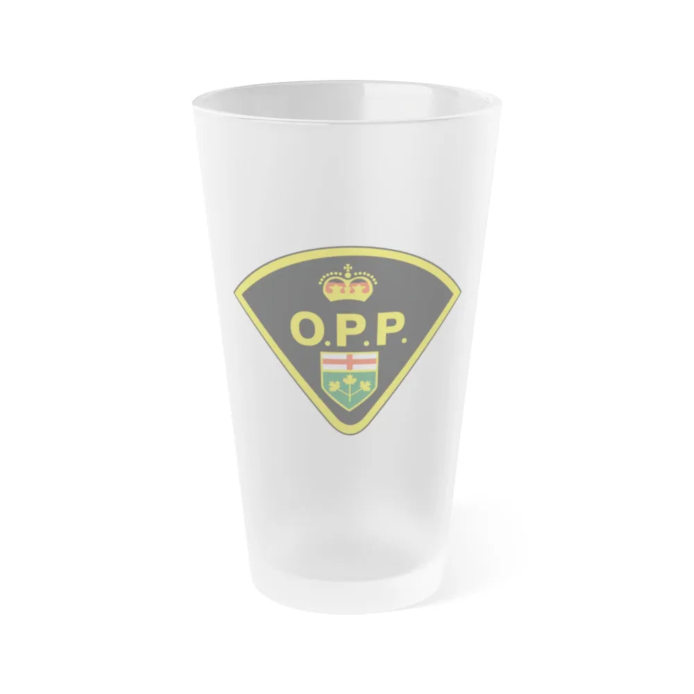 Ontario Provincial Police - Frosted Pint Glass 16oz-16oz-Frosted-Go Mug Yourself