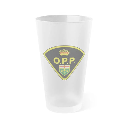 Ontario Provincial Police - Frosted Pint Glass 16oz 16oz Frosted - Go Mug Yourself