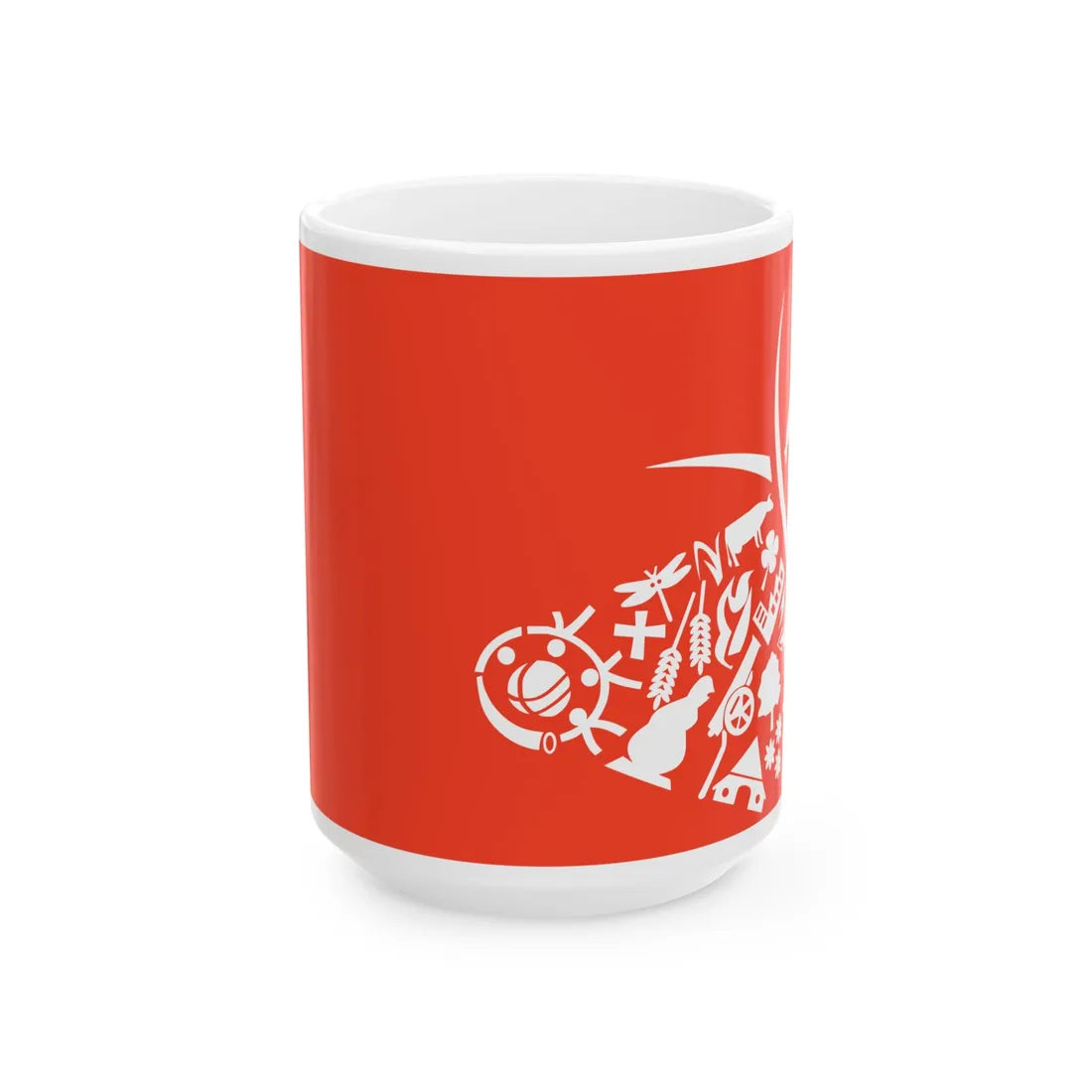 Oost Gelre vlag oranje (Netherlands) White Coffee Mug 15oz - Go Mug Yourself