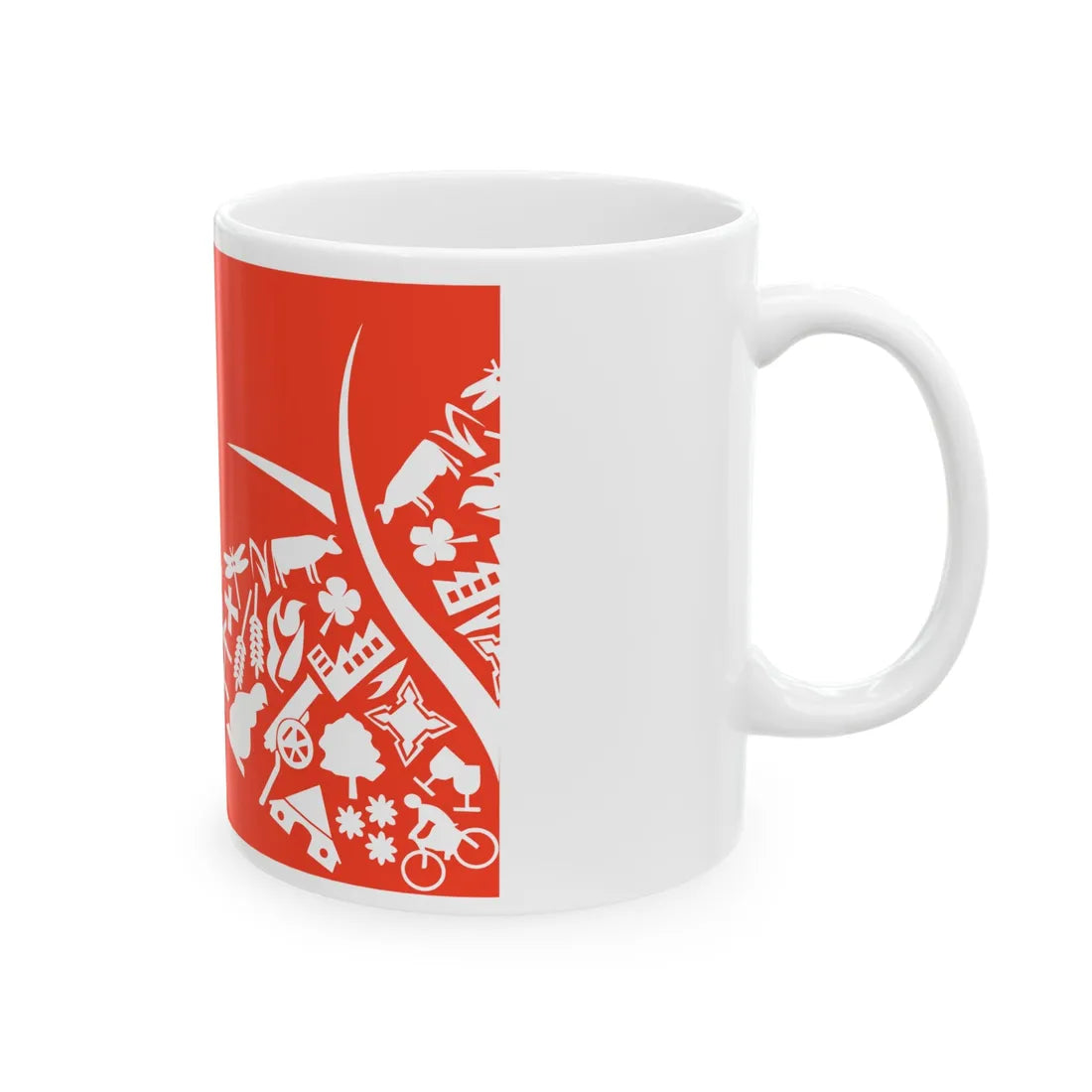 Oost Gelre vlag oranje (Netherlands) White Coffee Mug - Go Mug Yourself