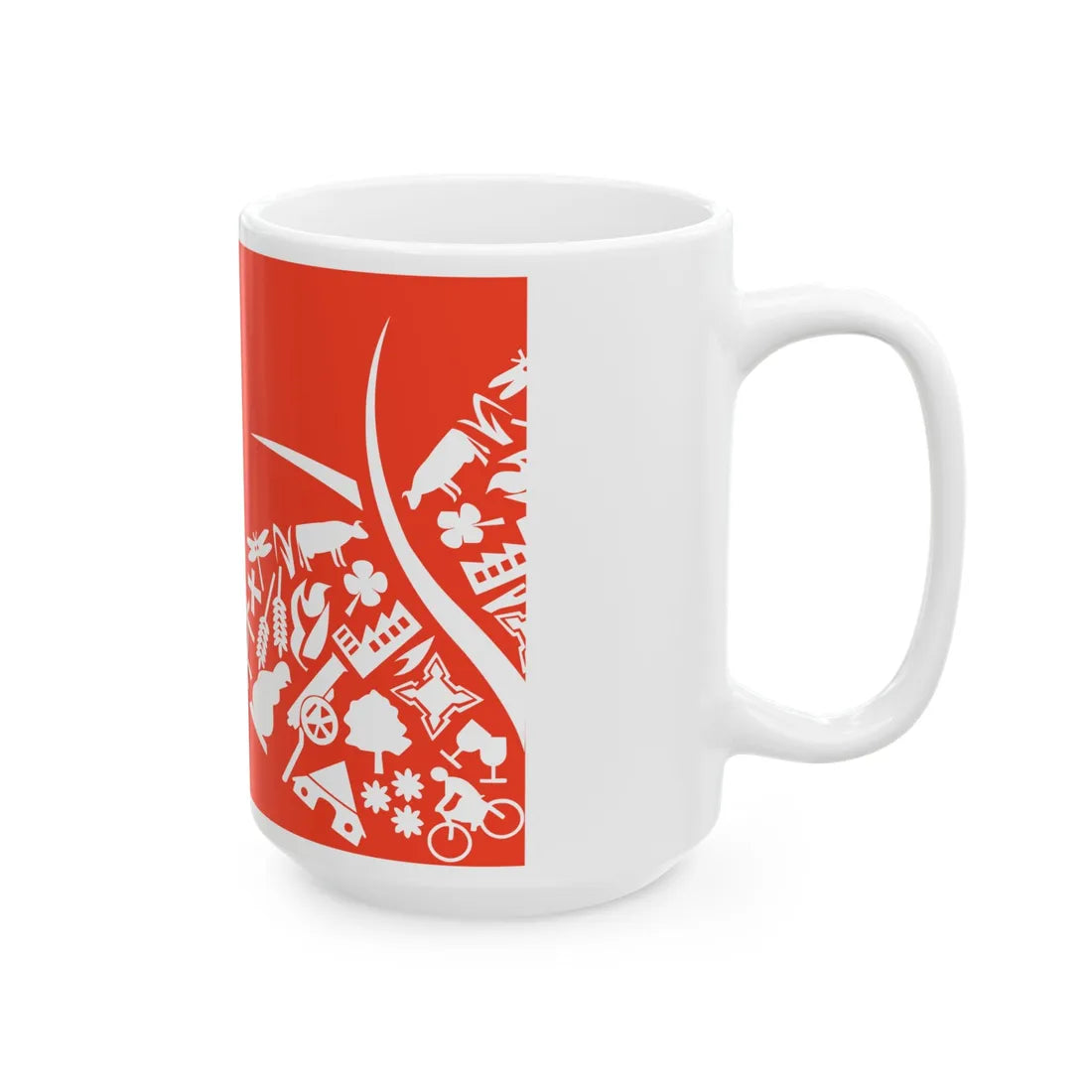 Oost Gelre vlag oranje (Netherlands) White Coffee Mug - Go Mug Yourself
