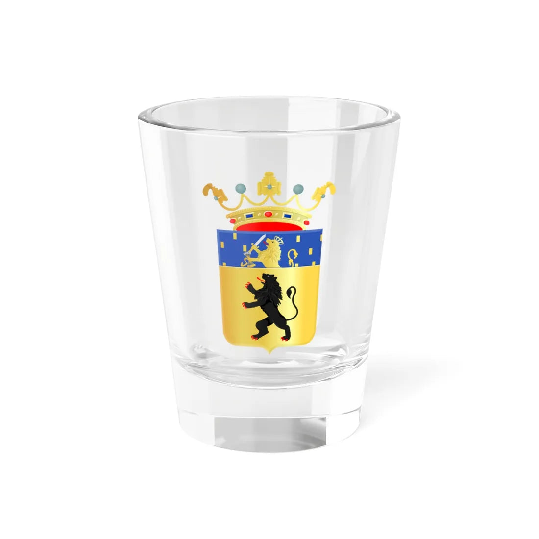 Oost Vlaanderen provinciewapen 1820 HRvA (Belgium) (Coat of Arms) Shot Glass 1.5oz 1.5oz - Go Mug Yourself