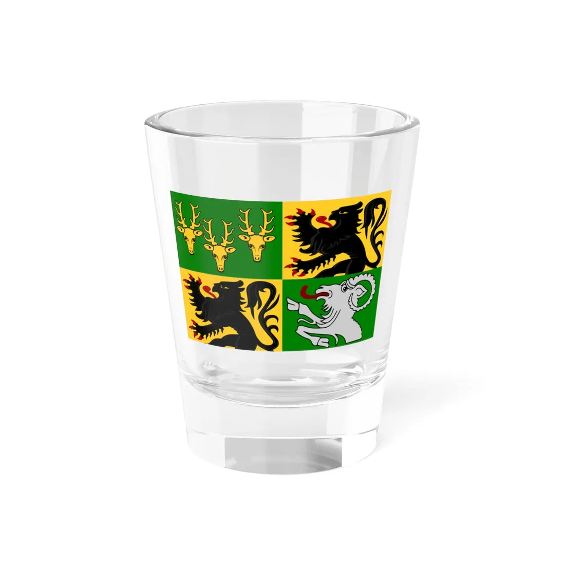 Oostrozebeke vlag (Belgium) Shot Glass 1.5oz 1.5oz - Go Mug Yourself