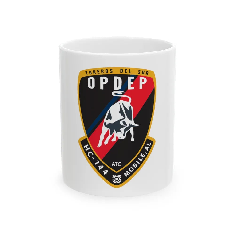 OPDEP HC 144 (U.S. Coast Guard) White Coffee Mug-11oz-Go Mug Yourself