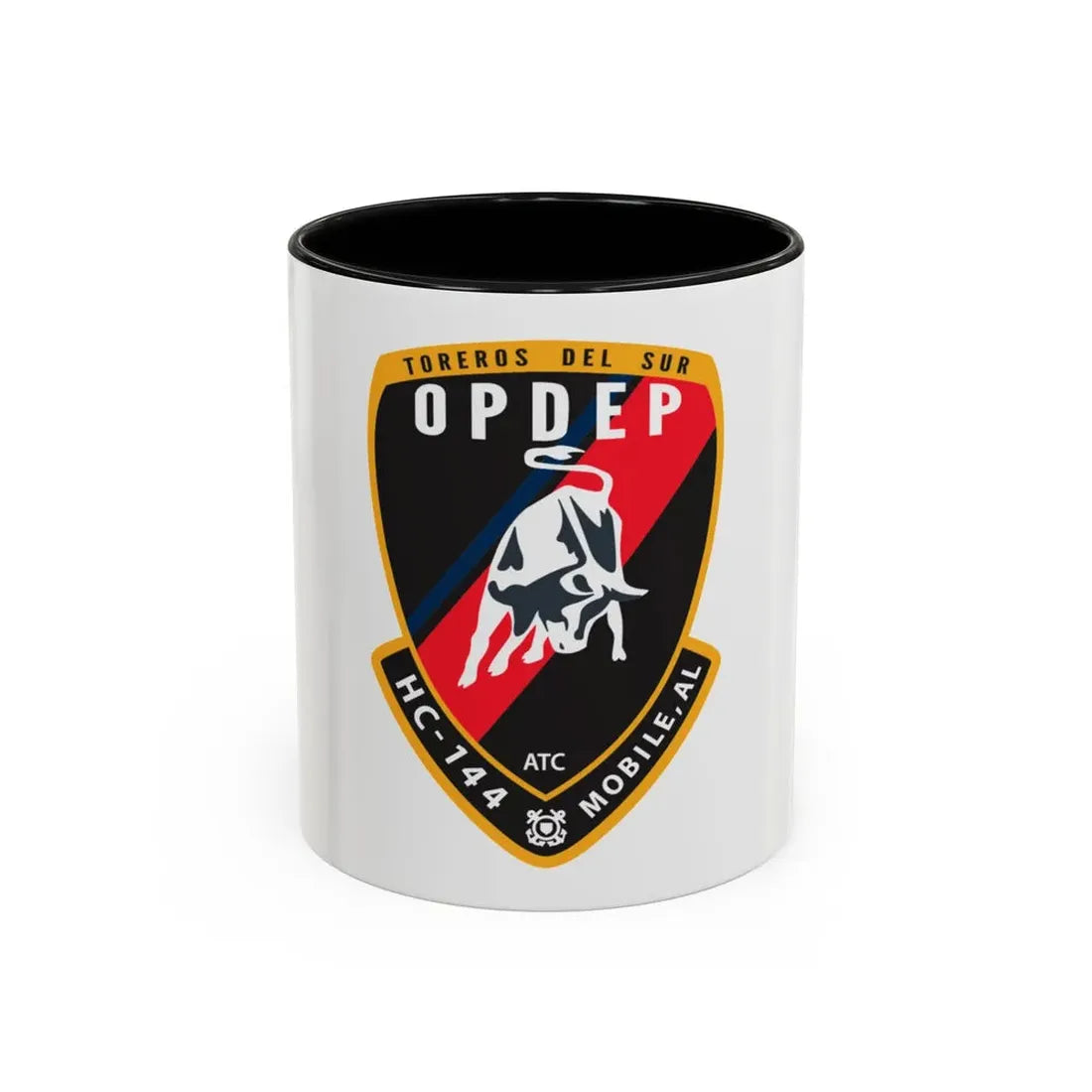 OPDEP HC 144 (U.S. Coast Guard) Accent Coffee Mug 11oz Black - Go Mug Yourself