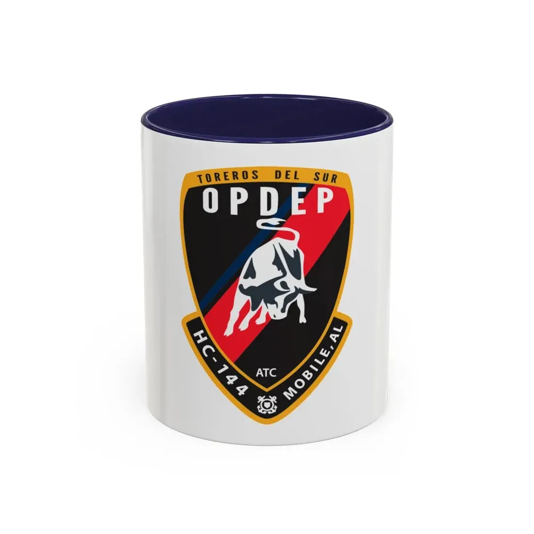 OPDEP HC 144 (U.S. Coast Guard) Accent Coffee Mug 11oz Navy - Go Mug Yourself