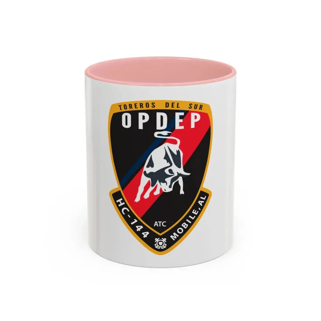 OPDEP HC 144 (U.S. Coast Guard) Accent Coffee Mug 11oz Pink - Go Mug Yourself