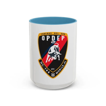 OPDEP HC 144 (U.S. Coast Guard) Accent Coffee Mug 15oz Light Blue - Go Mug Yourself