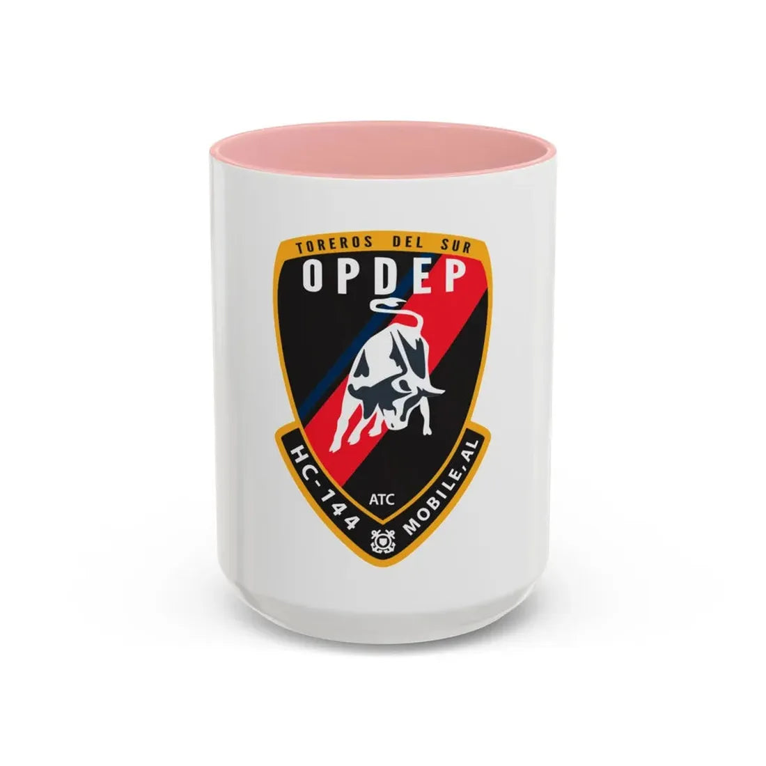 OPDEP HC 144 (U.S. Coast Guard) Accent Coffee Mug 15oz Pink - Go Mug Yourself