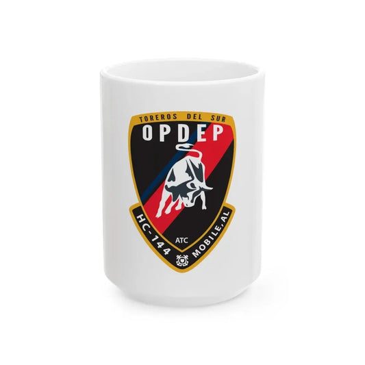 OPDEP HC 144 (U.S. Coast Guard) White Coffee Mug 15oz - Go Mug Yourself