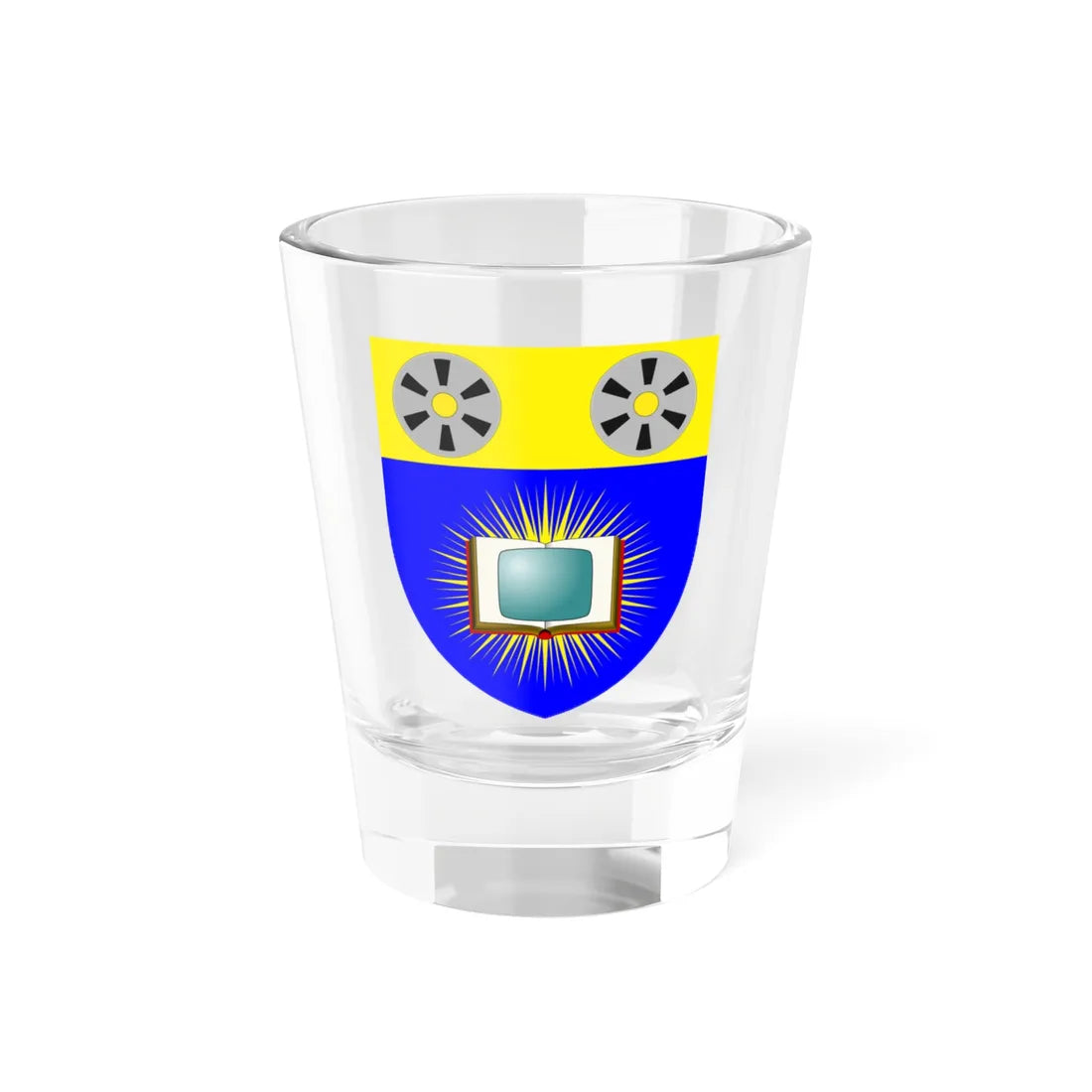 Open University arms (United Kingdom) (Coat of Arms) Shot Glass 1.5oz - Go Mug Yourself