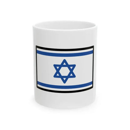 OpenMoji-color 15.0.0 1F1EE-1F1F1 (Israel) White Coffee Mug 11oz - Go Mug Yourself