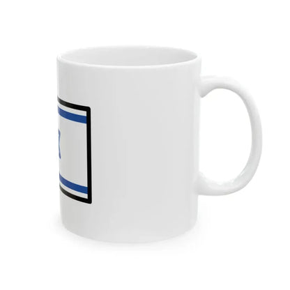 OpenMoji-color 15.0.0 1F1EE-1F1F1 (Israel) White Coffee Mug - Go Mug Yourself