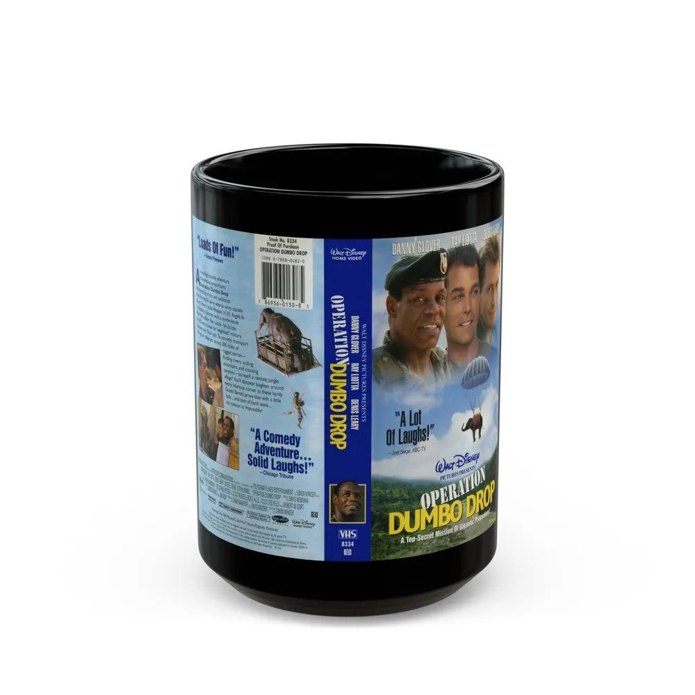 OPERATION DUMBO DROP (VHS COVER) - Black Coffee Mug-15oz-Go Mug Yourself