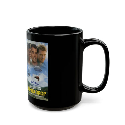 OPERATION DUMBO DROP (VHS COVER) - Black Coffee Mug-Go Mug Yourself