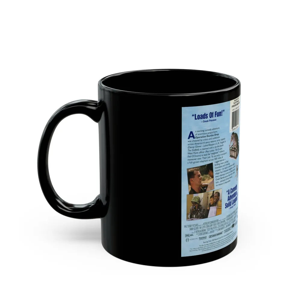 OPERATION DUMBO DROP (VHS COVER) - Black Coffee Mug-Go Mug Yourself