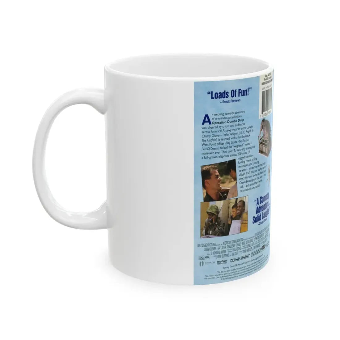OPERATION DUMBO DROP (VHS COVER) - White Coffee Mug - Go Mug Yourself