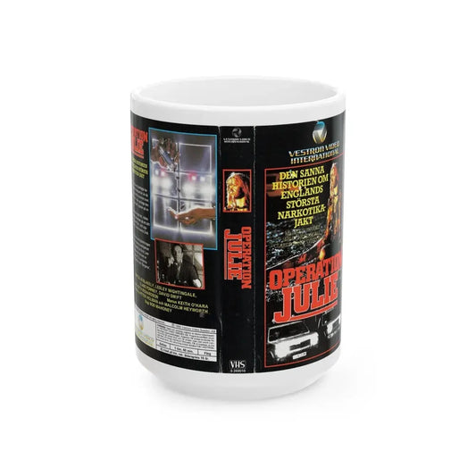 OPERATION JULIE (VHS COVER) - White Coffee Mug 15oz - Go Mug Yourself