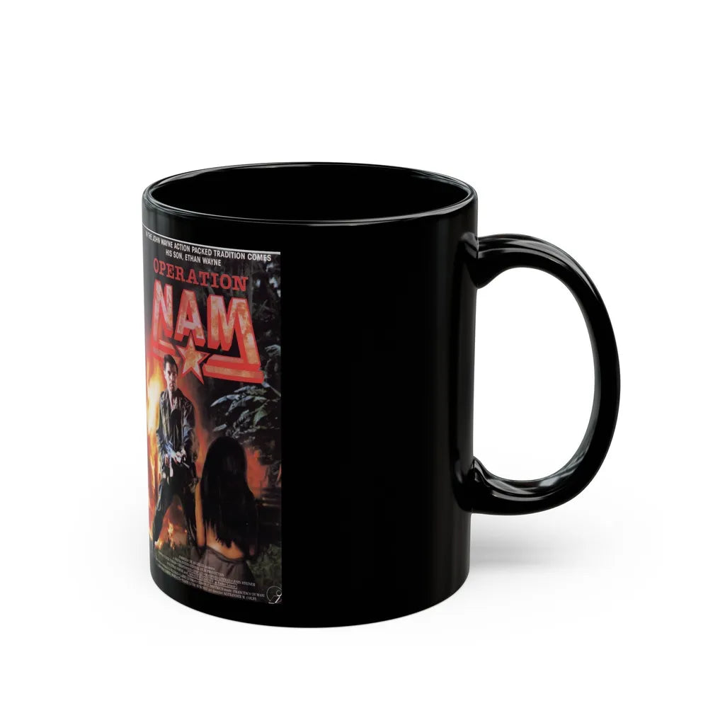 OPERATION NAM (VHS COVER) - Black Coffee Mug-Go Mug Yourself