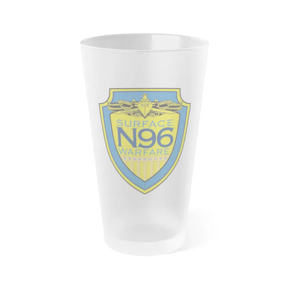 OPNAV N96 Surface Warfare N96 (U.S. Navy) Frosted Pint Glass 16oz-Go Mug Yourself