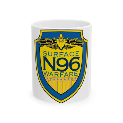 OPNAV N96 Surface Warfare N96 (U.S. Navy) White Coffee Mug-11oz-Go Mug Yourself