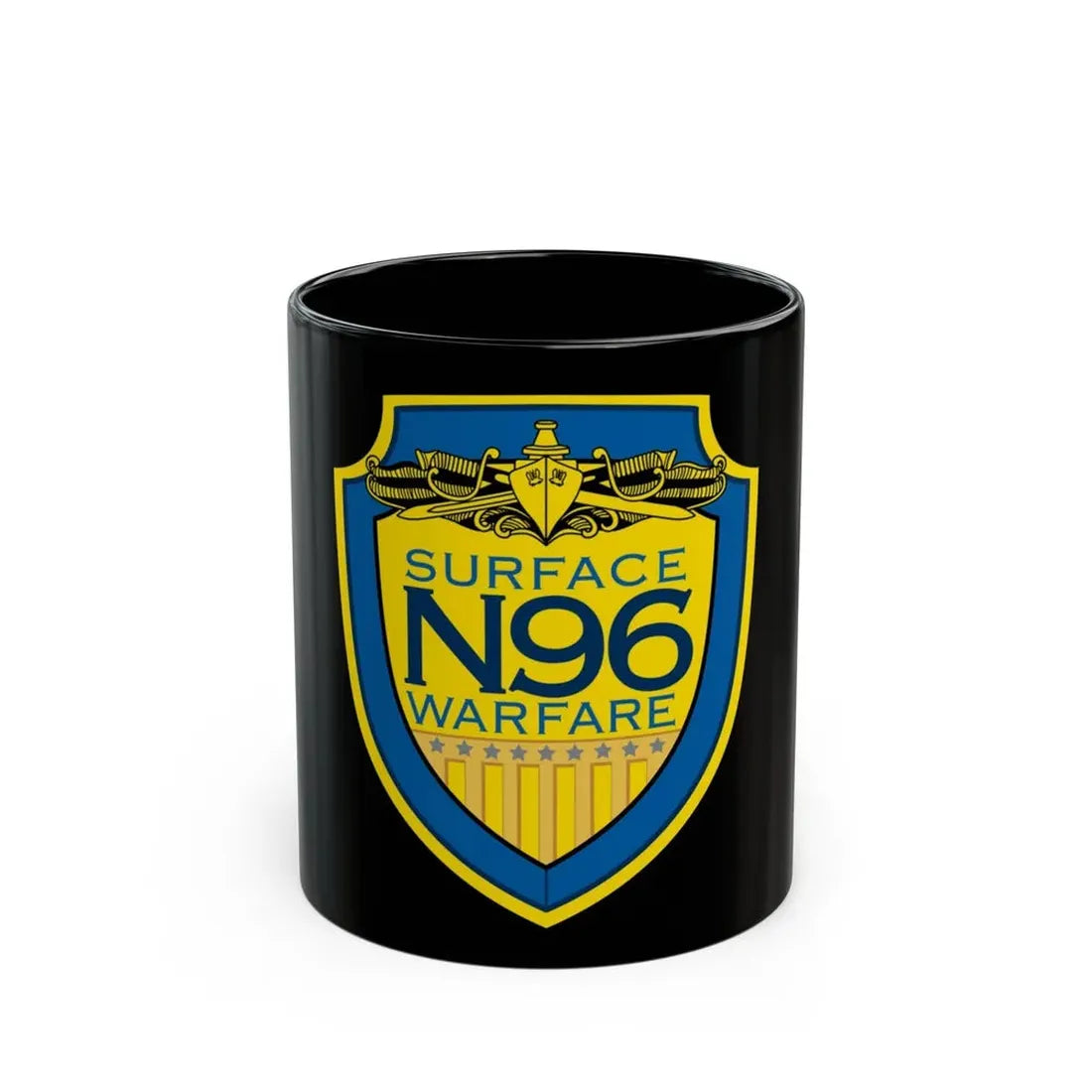 OPNAV N96 Surface Warfare N96 (U.S. Navy) Black Coffee Mug 11oz - Go Mug Yourself