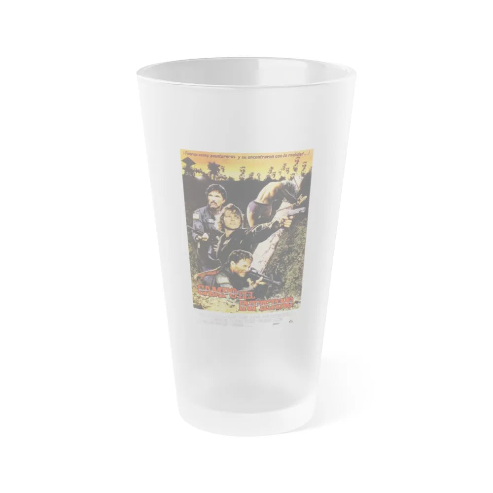 OPPOSING FORCE (HELL CAMP) 1986 Movie Poster - Frosted Pint Glass 16oz-16oz-Frosted-Go Mug Yourself