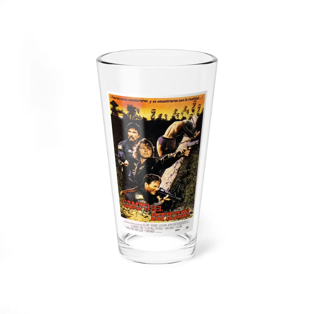 OPPOSING FORCE (HELL CAMP) 1986 Movie Poster - Pint Glass 16oz-16oz-Go Mug Yourself