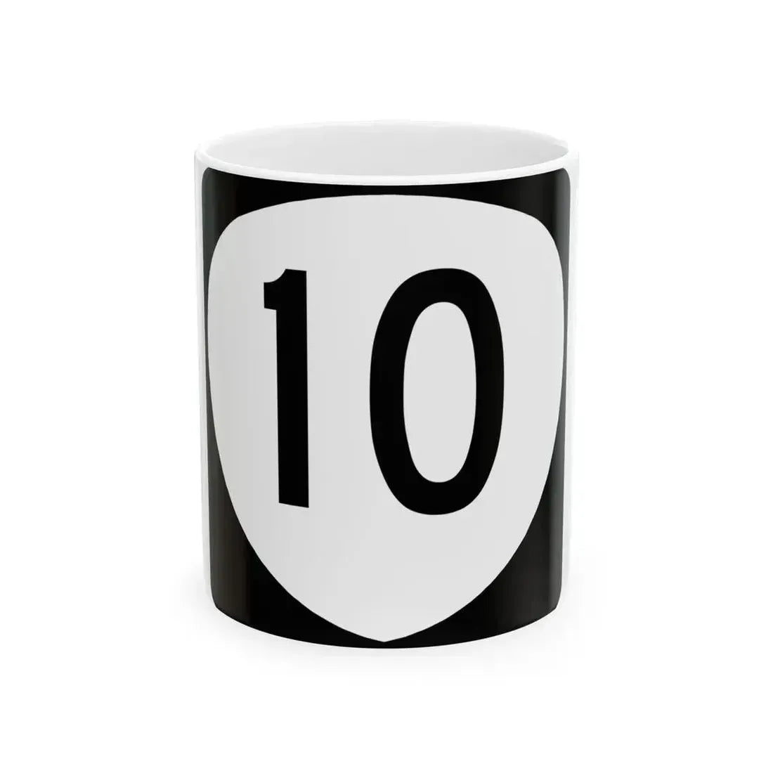 OR 10 (Oregon) (Road Sign) White Coffee Mug 11oz - Go Mug Yourself