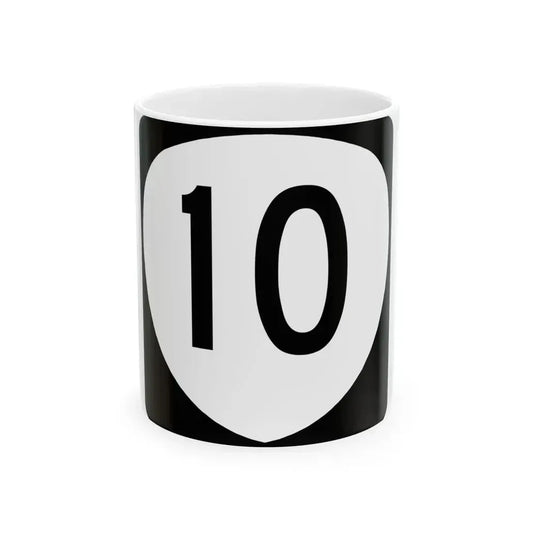 OR 10 (Oregon) (Road Sign) White Coffee Mug 11oz - Go Mug Yourself