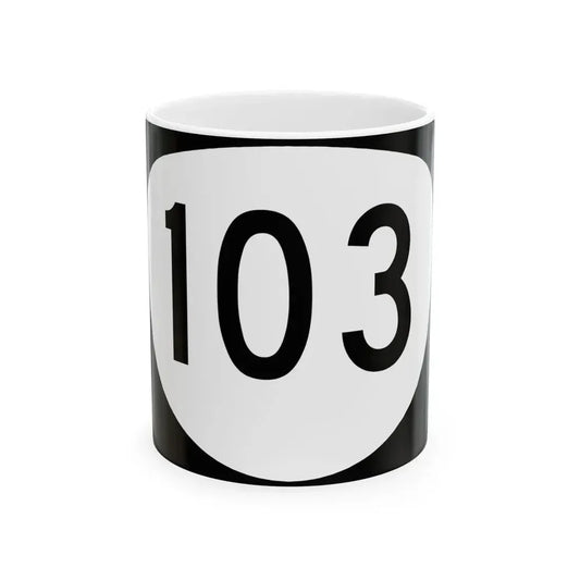 OR 103 (Oregon) (Road Sign) White Coffee Mug 11oz - Go Mug Yourself