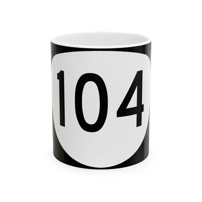 OR 104 (Oregon) (Road Sign) White Coffee Mug 11oz - Go Mug Yourself