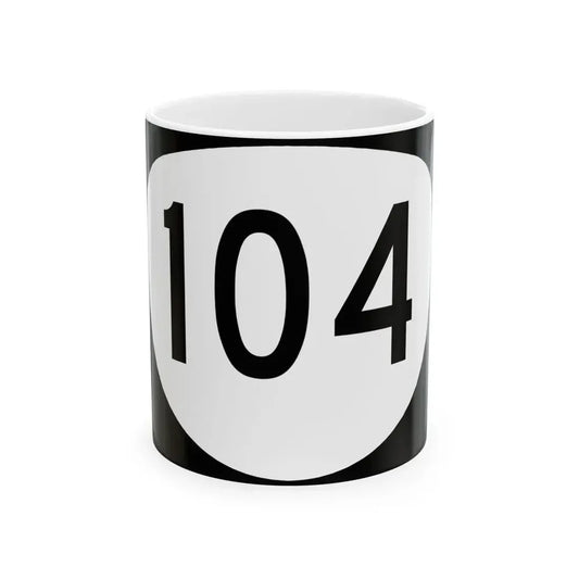 OR 104 (Oregon) (Road Sign) White Coffee Mug 11oz - Go Mug Yourself