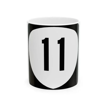 OR 11 (Oregon) (Road Sign) White Coffee Mug 11oz - Go Mug Yourself
